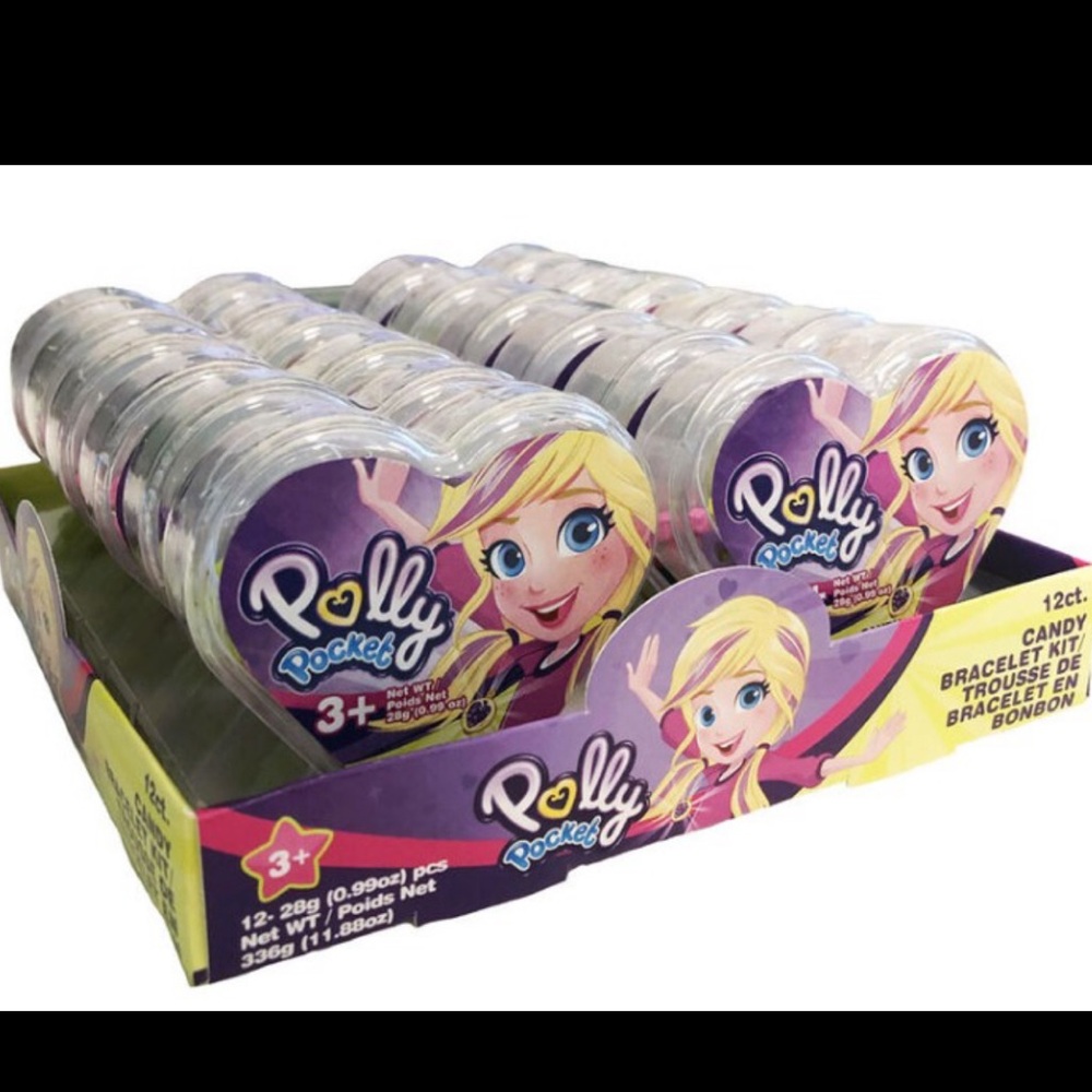 Polly Pocket Heart-Shaped Candy Bracelet Kit Mini Doll Party Favors Craft Set
